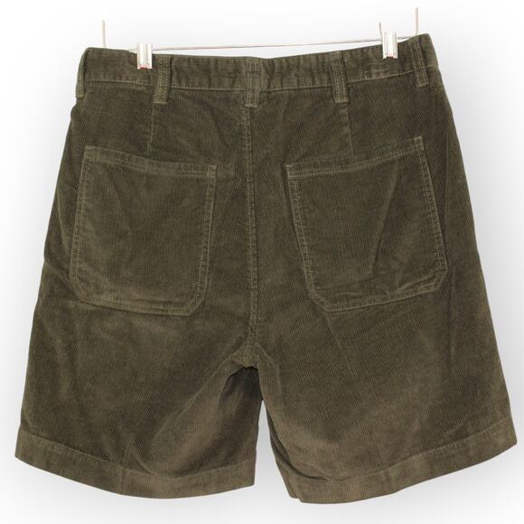 BOAST USA Mens 30 Patch Pocket Corduroy Short Olive Green NWT 7"Inseam - Picture 2 of 7